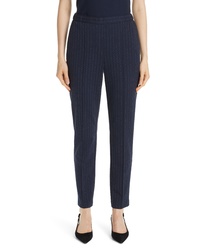 St. John Collection Pinstripe Double Face Jersey Pants