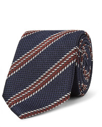 Ermenegildo Zegna 7cm Striped Silk Jacquard Tie