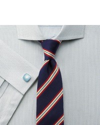 Charles Tyrwhitt Luxury Slim Navy Mogador Stripe Tie
