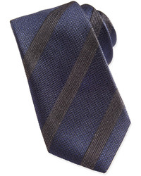 Lanvin Regital Stripe Silk Tie Navy