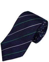 Charles Tyrwhitt Woven Navy And Green Fine Stripe Tie