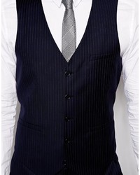 Asos Slim Fit Vest In 100% Wool