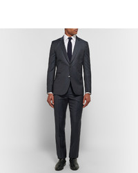 Paul Smith Navy Slim Fit Pinstriped Wool Suit Jacket