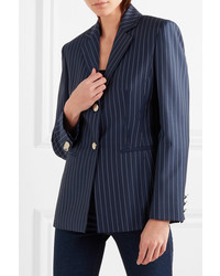 Versace Striped Wool Twill Blazer