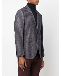 Etro Vertical Stripe Wool Blend Blazer