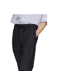 Juun.J Navy Pinstripe Trousers