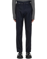 Camiel Fortgens Navy Pinstripe Trousers