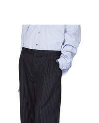 Loewe Navy Striped Pleated Trousers
