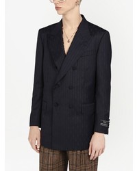 Gucci Horsebit Striped Wool Jacket