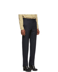 Random Identities Navy And White Wool Classic Trousers