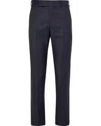 Paul Smith Navy Slim Fit Pinstriped Wool Suit Trousers