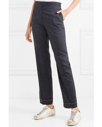 Golden Goose Deluxe Brand Venice Pinstriped Wool And Slim Leg Pants
