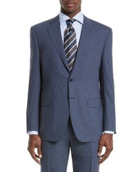 Canali Classic Fit Stripe Wool Suit