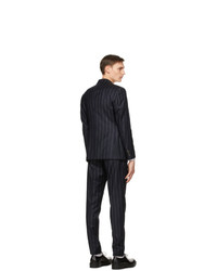 Giorgio Armani Navy Pinstripe Double Breasted Suit
