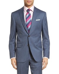 David Donahue Ryan Classic Fit Stripe Wool Suit