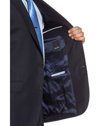 David Donahue Ryan Classic Fit Stripe Wool Suit