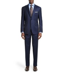 Canali Siena Classic Fit Stripe Wool Suit