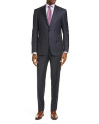 Canali Siena Soft Classic Fit Stripe Wool Suit