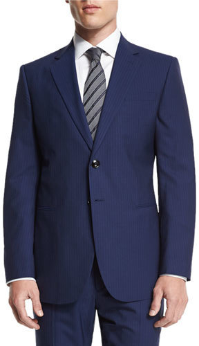 armani suit navy blue