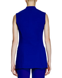 Stella McCartney Collarless Two Button Vest Blue Bird