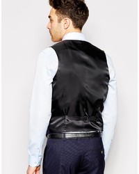 Asos Brand Slim Fit Vest In Check
