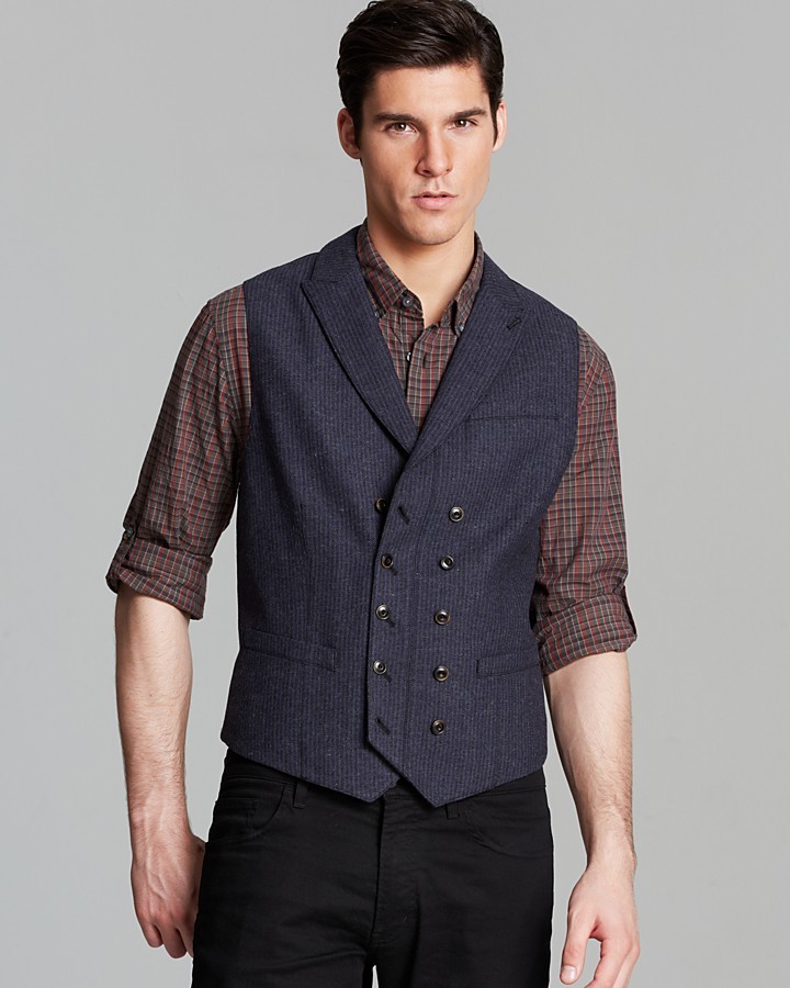 John Varvatos Usa Double Breasted Peak Lapel Vest | Where to buy & how ...