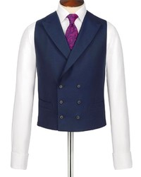 Charles Tyrwhitt Navy British Panama Classic Fit Luxury Suit Vest