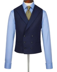Charles Tyrwhitt Navy British Panama Slim Fit Luxury Suit Vest