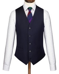 Charles Tyrwhitt Navy Clarendon Twill Classic Fit Business Suit Vest