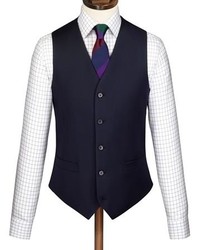 Charles Tyrwhitt Navy Clarendon Twill Classic Fit Business Suit Vest