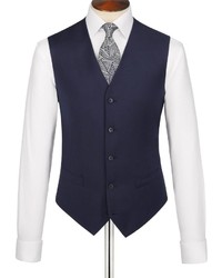 Charles Tyrwhitt Navy Clarendon Twill Slim Fit Business Suit Vest