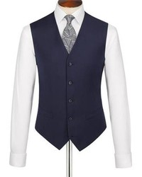 Charles Tyrwhitt Navy Clarendon Twill Slim Fit Business Suit Vest
