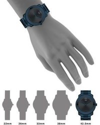 Movado Bold Blue Ip Stainless Steel Bracelet Watch