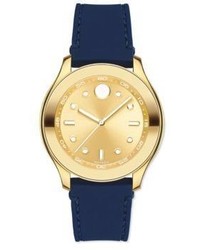 Movado Bold Goldtone Stainless Steel Silicone Strap Sport Watch