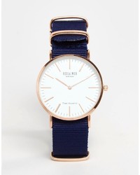 Reclaimed Vintage Canvas Watch In Blue