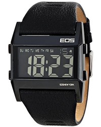 EOS New York Unisex 260sblk Nocturne Tre Large Digital Display Black Watch