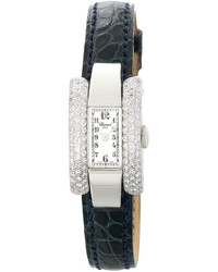 Chopard La Strada Watch W Pave Diamonds Alligator Strap