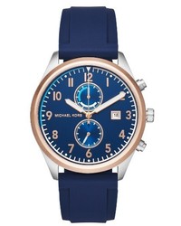 Michael Kors Michl Kors Saunder Silicone Strap Watch 43mm