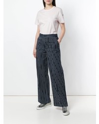 Moncler Chalk Stripe High Waist Trousers
