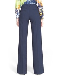 Versace Collection Wide Leg Stretch Cady Pants