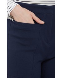 Derek Lam Compact Knit Flare Trousers Blue