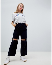 ASOS DESIGN Cord Trousers With Detachable Metal Suspenders