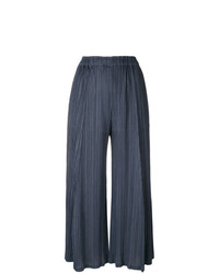 Pleats Please By Issey Miyake Cropped Wide Leg Trousers