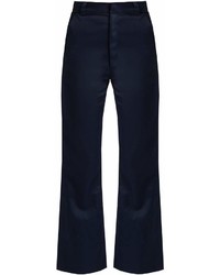 Martine Rose High Rise Kick Flare Cotton Trousers
