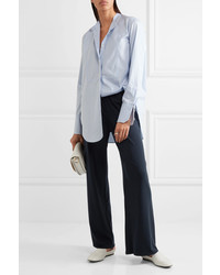 The Row Lala Stretch Jersey Wide Leg Pants Midnight Blue