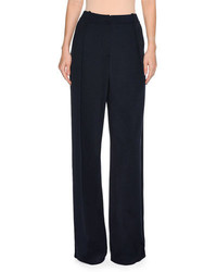 Tomas Maier Slouchy Pleated Front Wide Leg Pants Navy