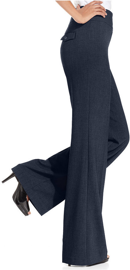 Style & Co Women's Stretch Wide-Leg Pants (4S, Navy)