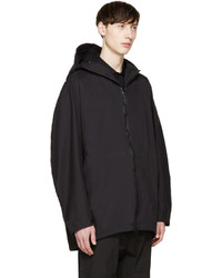 Attachment Black Hooded Rain Jacket
