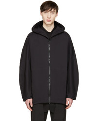 Attachment Black Hooded Rain Jacket