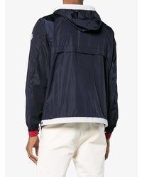 Moncler Blue Alshat Hooded Shell Jacket